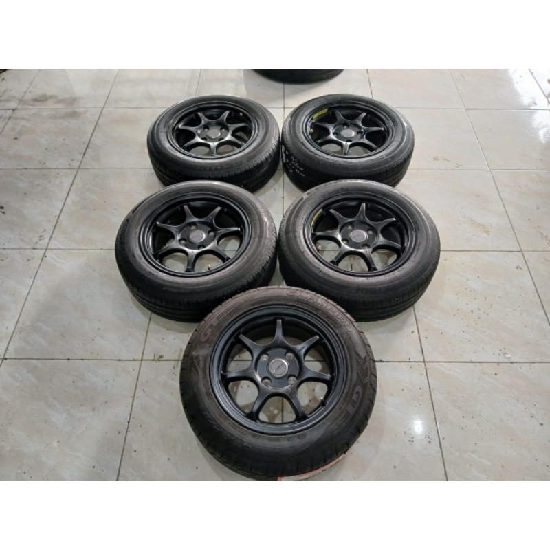 Velg Mobil Second FORTIS Ring 15 Lebar 6.5 pcd 4x114.3 + Ban 185 65 R15 (5pcs) Avanza Xenia Livina E