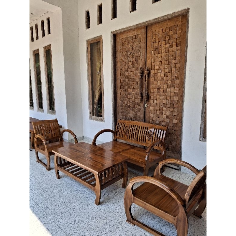 Kursi Meja Tamu Sedan Minimalis Kayu Jati 211