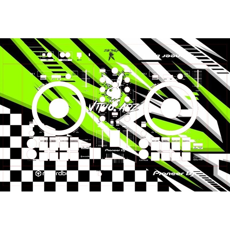 sticker pelindung alat DJ musik DDJ-RB Pioneer