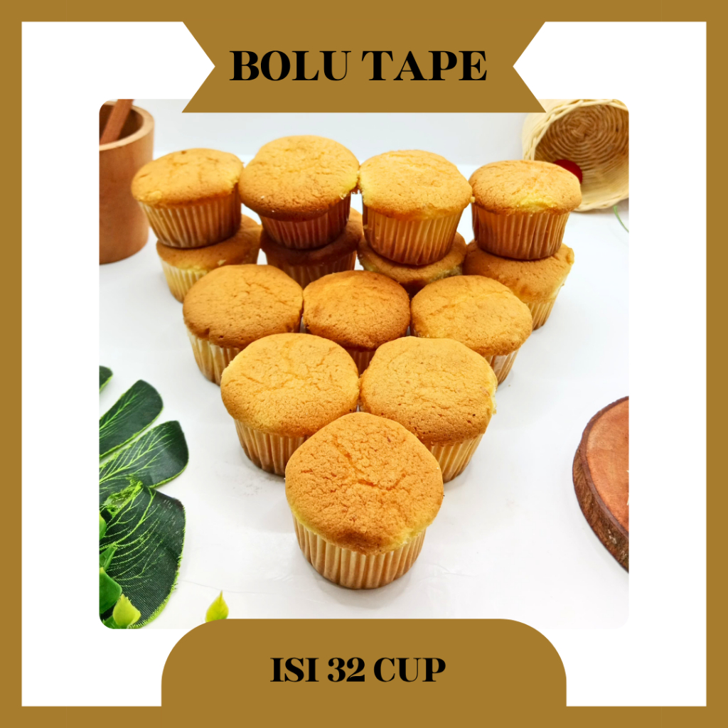 

Kue Bolu Tape Susu Panggang / Kue Tape / Cup Cake / Tape Singkong / Bolu / Tape Spesial