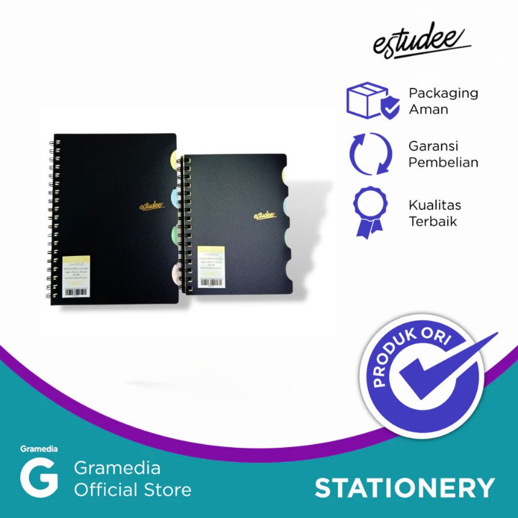 

ESTUDEE - NOTEBOOK RING UKURAN A5 BAHAN PP