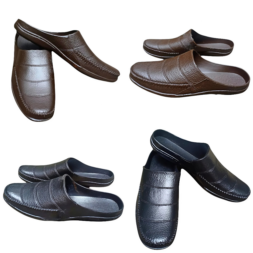 Sandal Pria Karet Polos Slop Casual Anti Slip ST213
