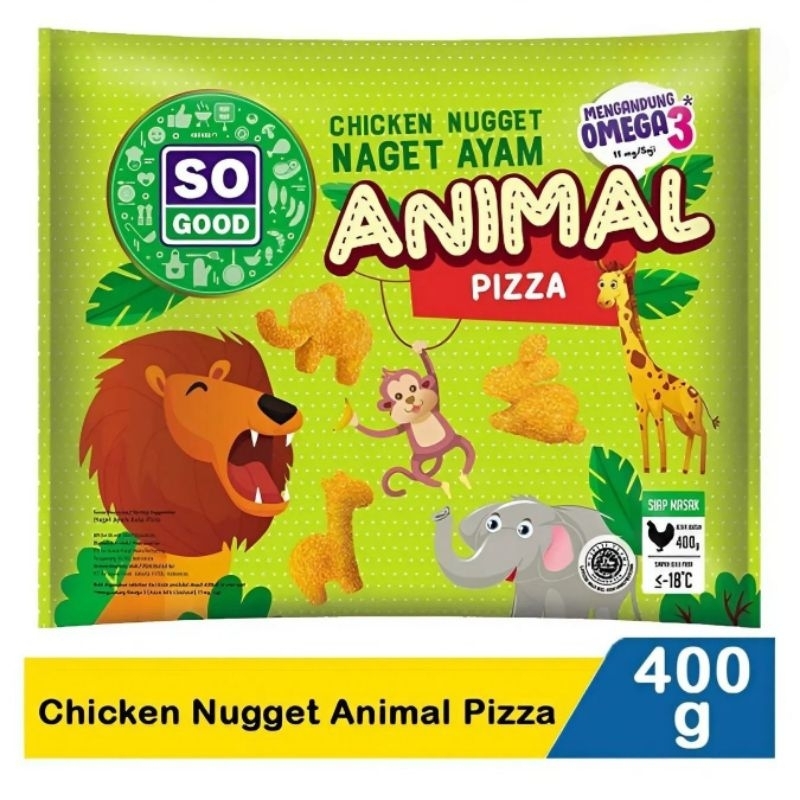 

So Good Chicken Nugget Animal Pizza 400G