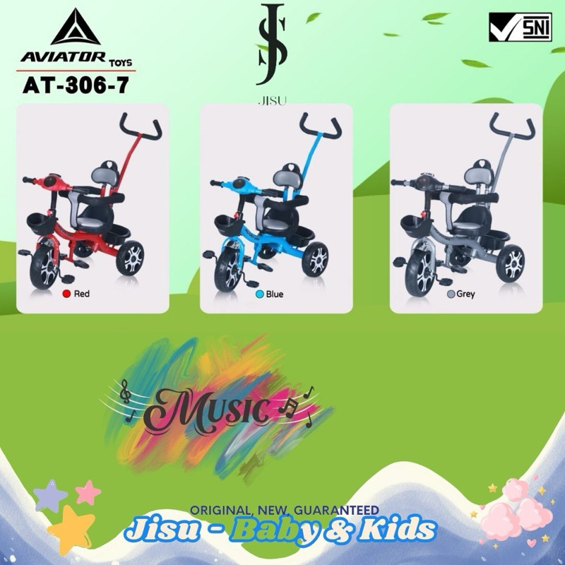 AVIATOR TRICYCLE AT-306-7 ( 3 IN 1 )Sepeda Anak Roda Tiga