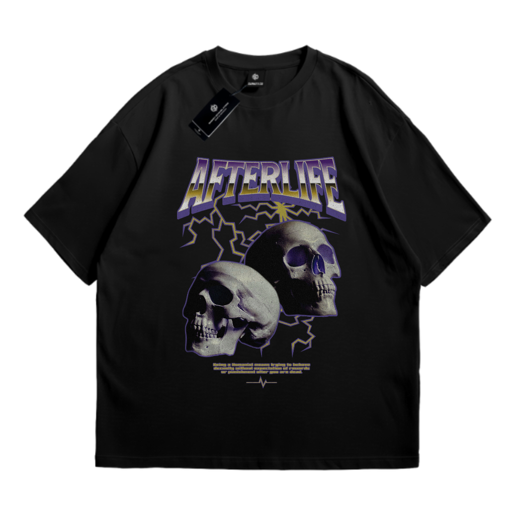 Baju Kaos Boxy T-shirt Fit Oversize Unisex Dewasa / Boxy After life Kaos Metal Basic Premium