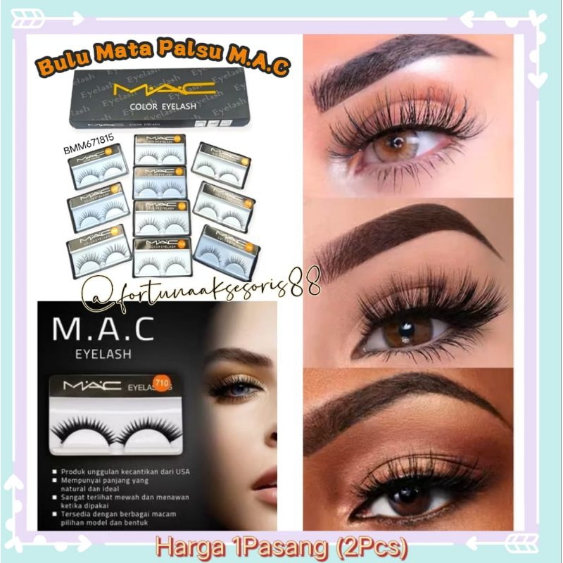 (1PSG) BULU MATA PALSU MAC / BULU MATA LEMBUT ALAMI / BULU MATA ARTISAN / BULU MATA KOREAN STYLE / B