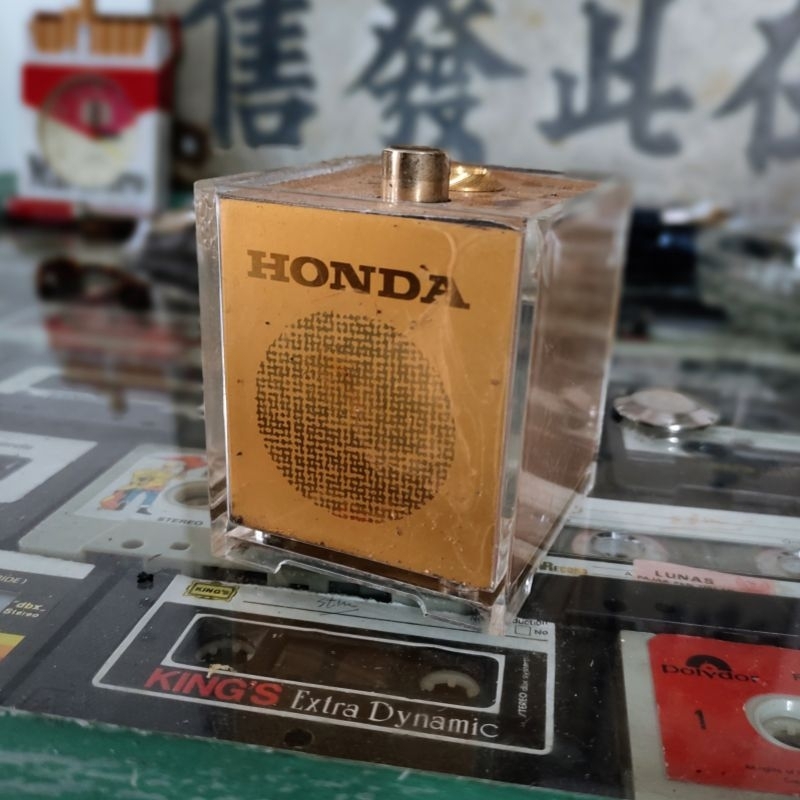Korek api Antik Honda Crown Piezo Table Gas Lighter Japan 60s. Display Only. Koleksi Korek Jadul Vin