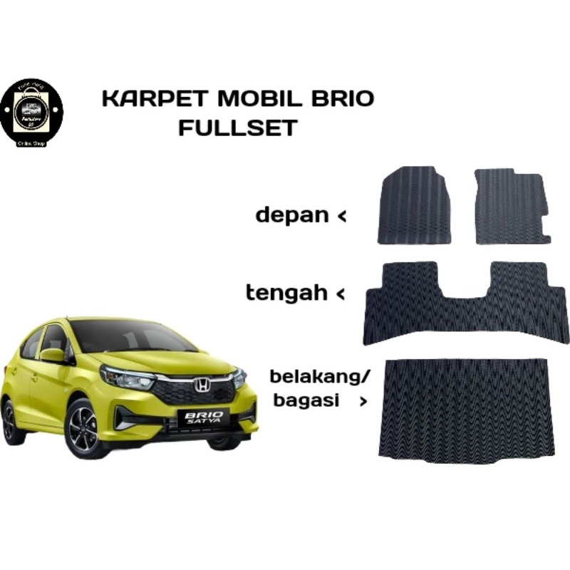 karpet lantai mobil Brio Satya/Rs fullset