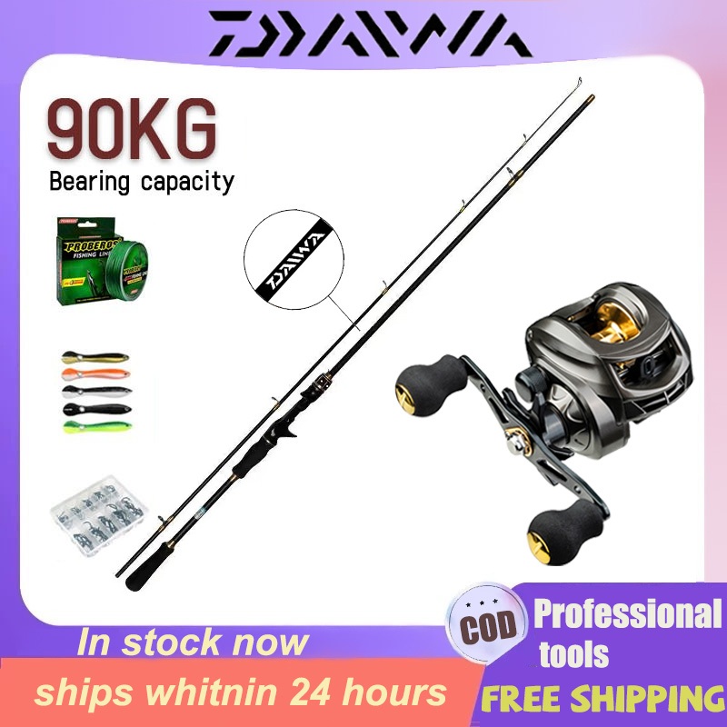 Paket Kombo Rod & Reel DAIWA Baitcasting, Panjang 1.65-2.7M – Cocok untuk Casting & Baitcasting, Len