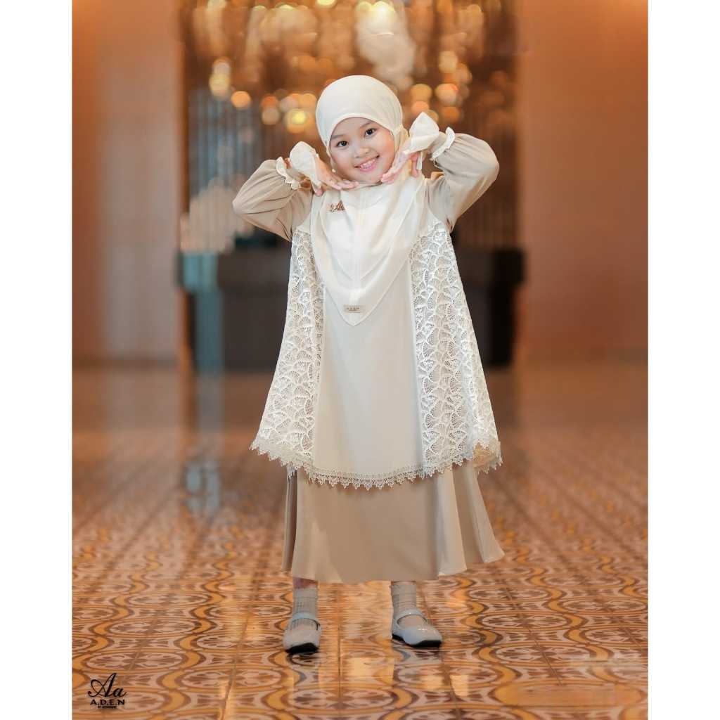 Sagara Syari Gamis + Jilbab 2in1 | Gamis Anak Umur 4-8 Tahun Model Terbaru Gaun Anak Perempuan Lucu 