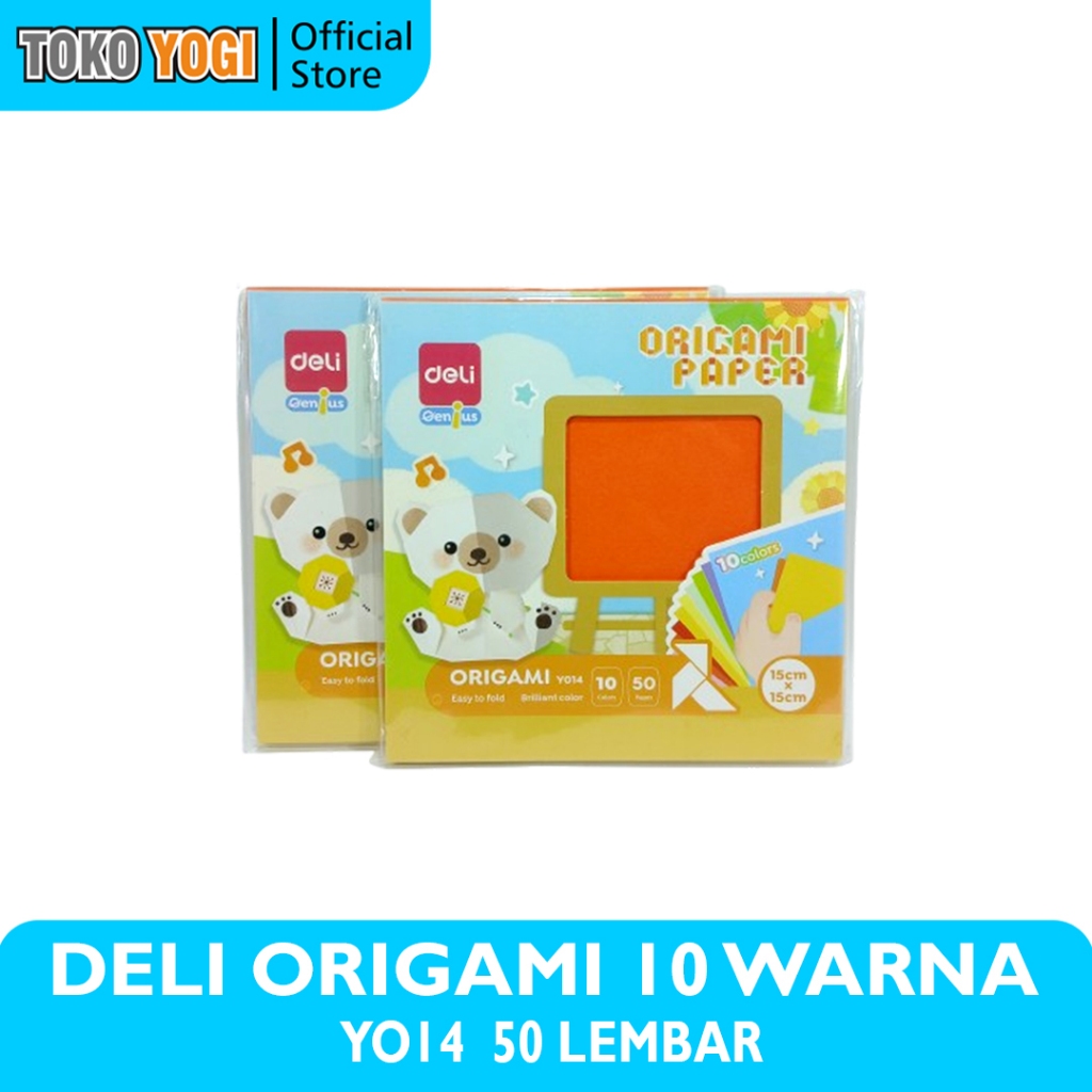 

DELI GENIUS ORIGAMI Y014 10 WARNA 50 LEMBAR || KERTAS ORIGAMI