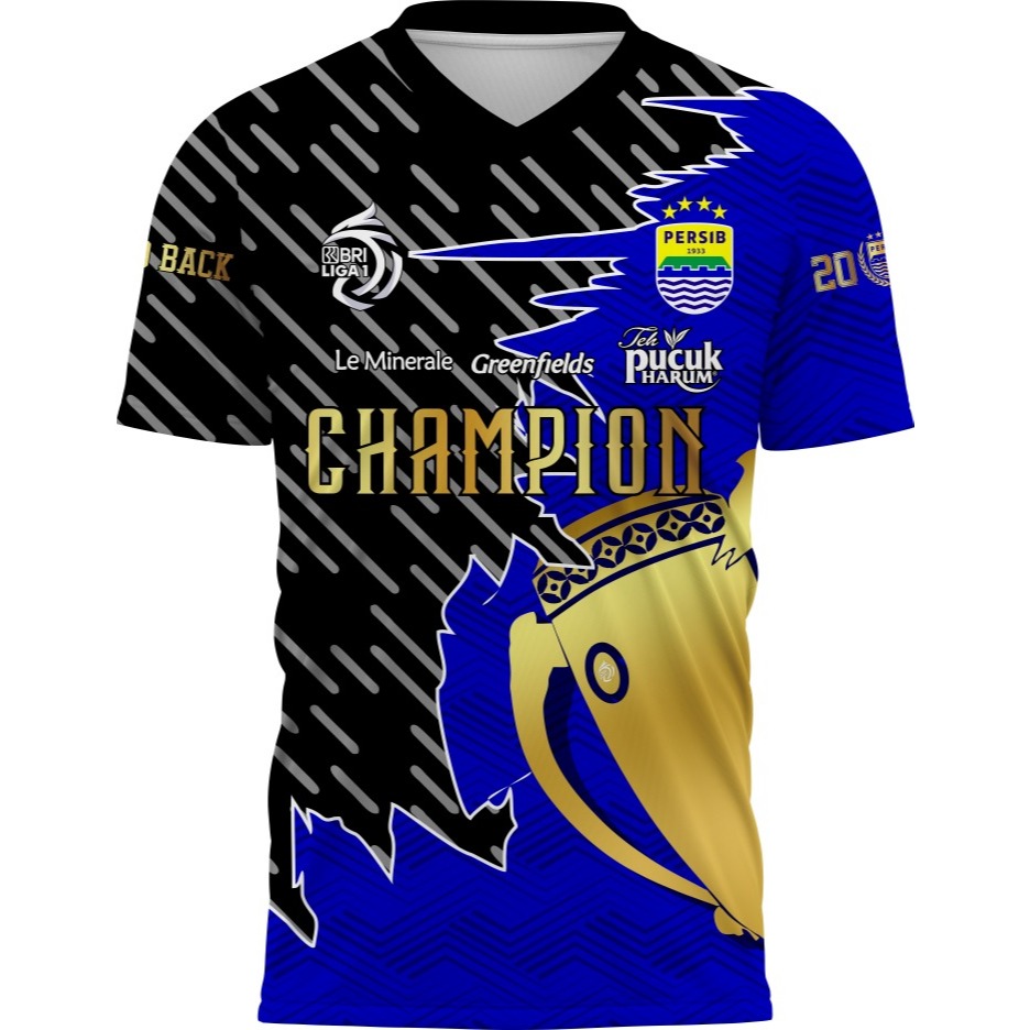 JERSEY PERSIB CHAMPION BIRU HITAM PRINTING