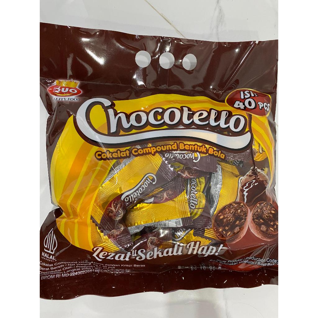

CHOCOTELLO COKELAT COMPOUND 40PCS 1BAG