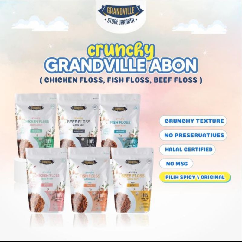 

Abon Grandville Crunchy Sapi/Ikan/Ayam