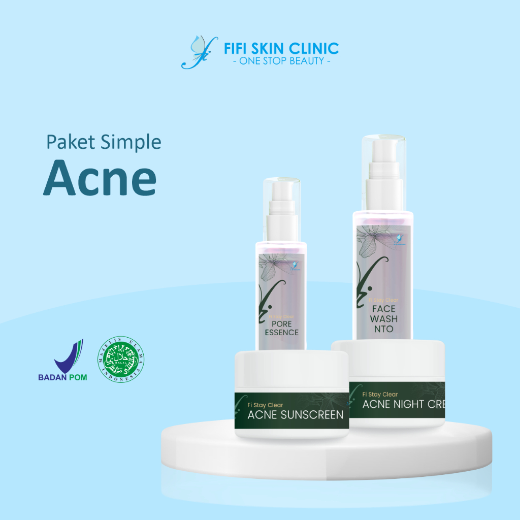 Paket Basic Acne by dr Fifi Festiany Fifi Skin Clinic / Mengontrol minyak / Mengobati Jerawat / Menc