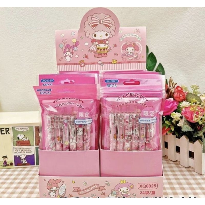 

Pena Sanrio 1 Pack Isi 6 Pcs Karakter Sanrio Kuromi Melody