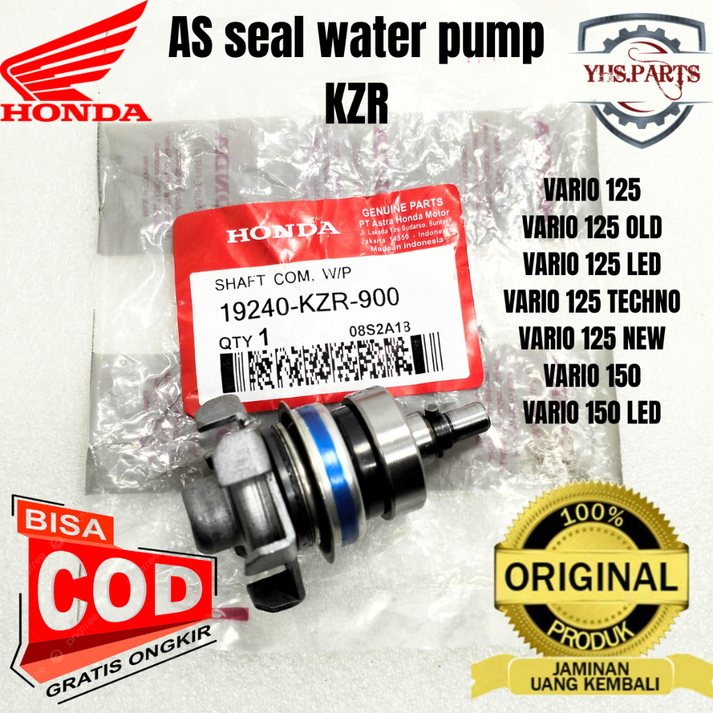 ASLI ORIGINAL AS SEAL WATER PUMP HONDA AHM KZR VARIO 125 OLD LED TECHNO NEW VARIO 150