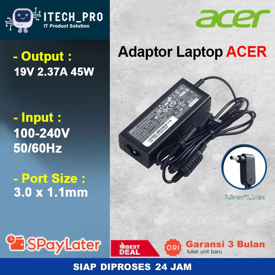 ORI Adaptor Charger Acer Chromebook 13 CB5-311 CB5-311P C810 C810-T7Z NEW