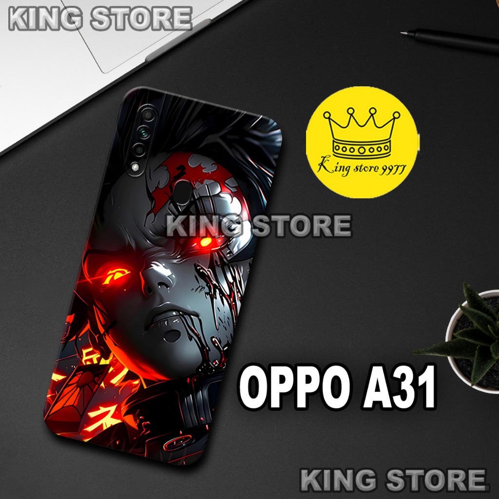 (KS10)  Softcase karet untuk OPPO A31 Motif gambar karakter Anime Demon Slayer/casing OPPO A31 terba