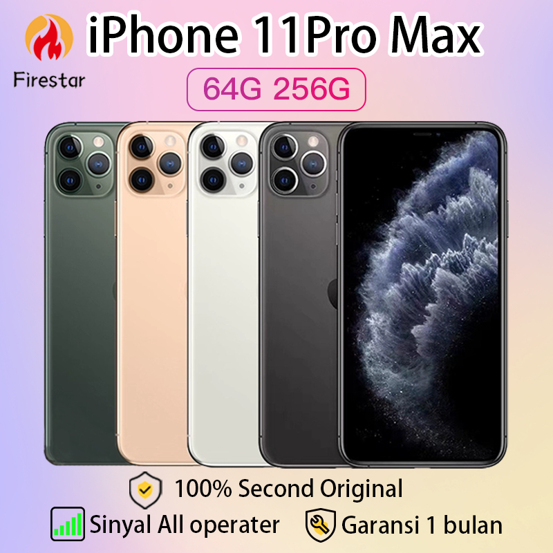 iPhone 11 PROMAX 64GB 256GB Second Unlocked Ori BH95+ Fulset Mulus Normal Kondisi Perfect Asli phone