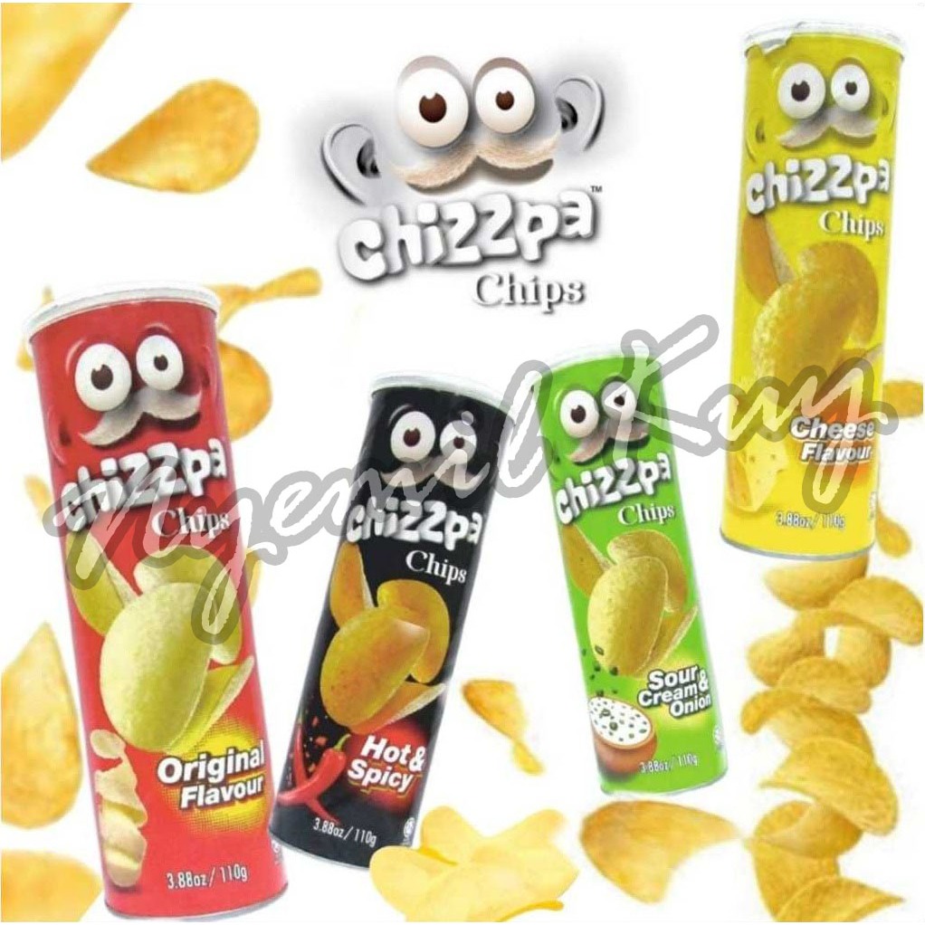 

Chizzpa Potato Chips Kaleng - Snack Kentang - Chips Original Sour Cream Onion Hot Spicy Cheese Flavor 110g