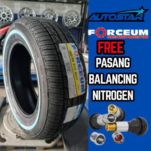 BAN MOBIL FORCEUM TRIDEKA 175/70 R13 LIST PUTIH UNTUK KARIMUN MORIES TUBLES RADIAL