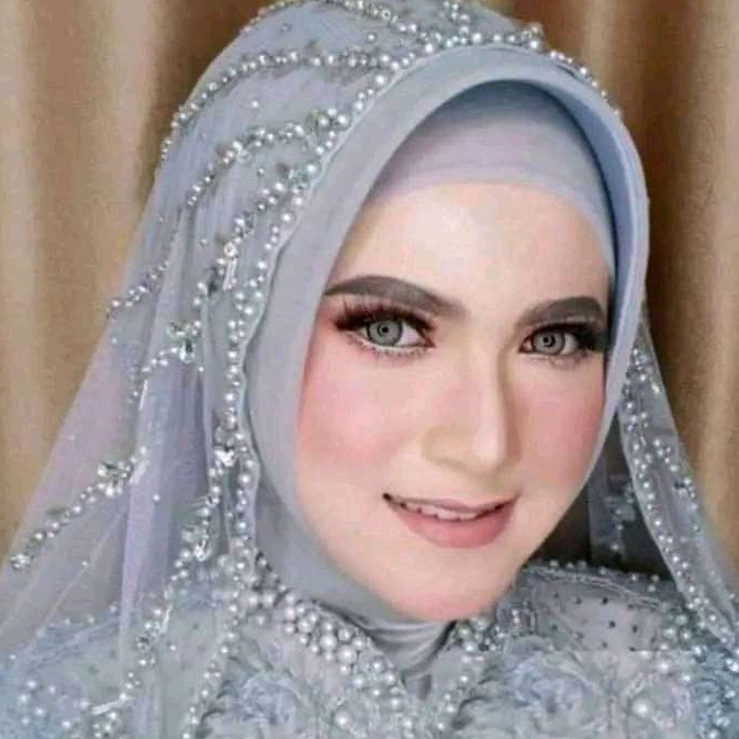 KODE B43G Slayer Termurah Veil pengantin mutiara motif Kipas Pakaian Wanita Seragaman Selendang Mant