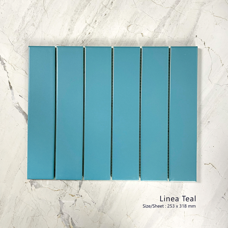 Singres Tiles - Teal Linea Singres Mosaic Tiles