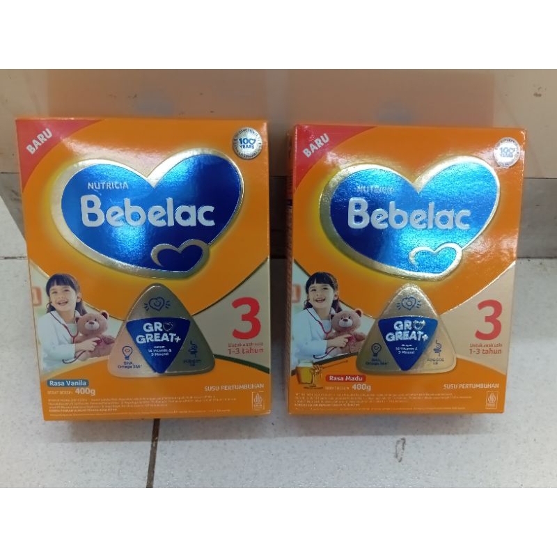 

Bebelac 3 ukuran 400gram rasa madu dan vanila
