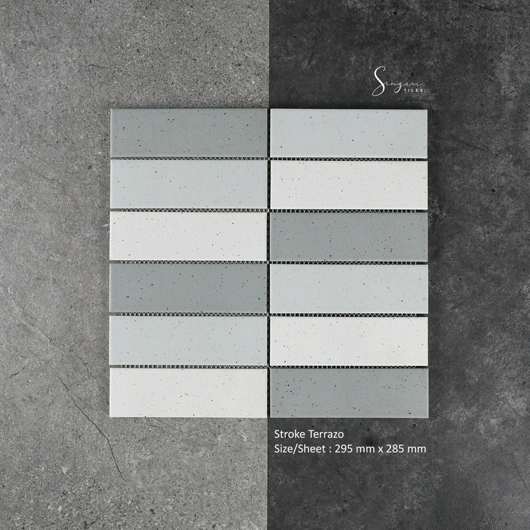 Singres Tiles - Terrazo Stroke Singres Mosaic Tiles