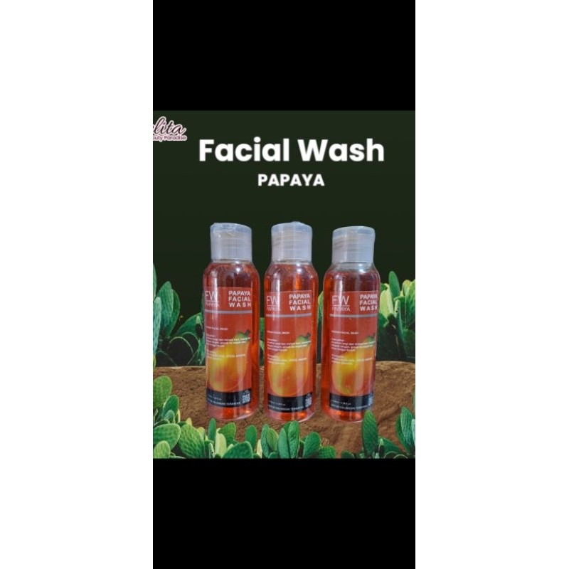 facial wash sabun pepaya cair