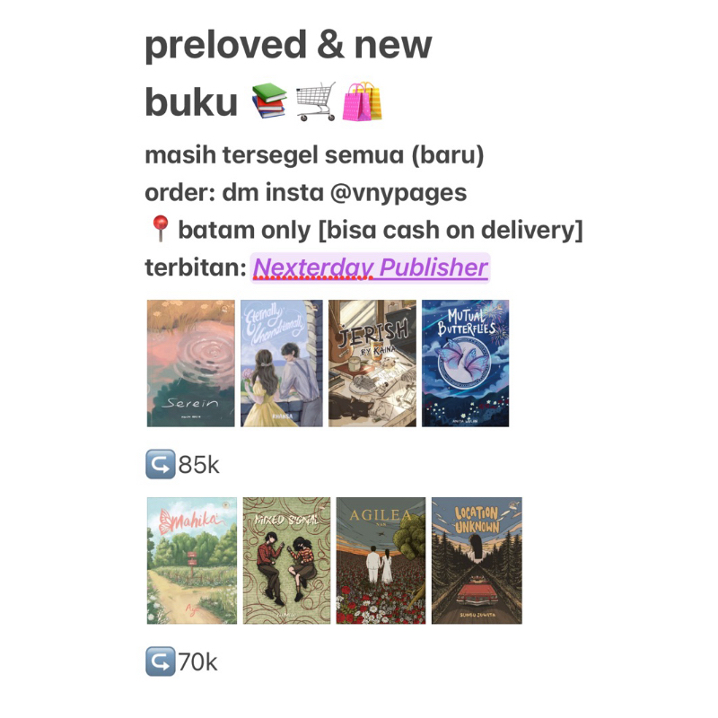 novel original nexterday publisher: serein, eternally unconditionally, jerish, mutual butterflies, m