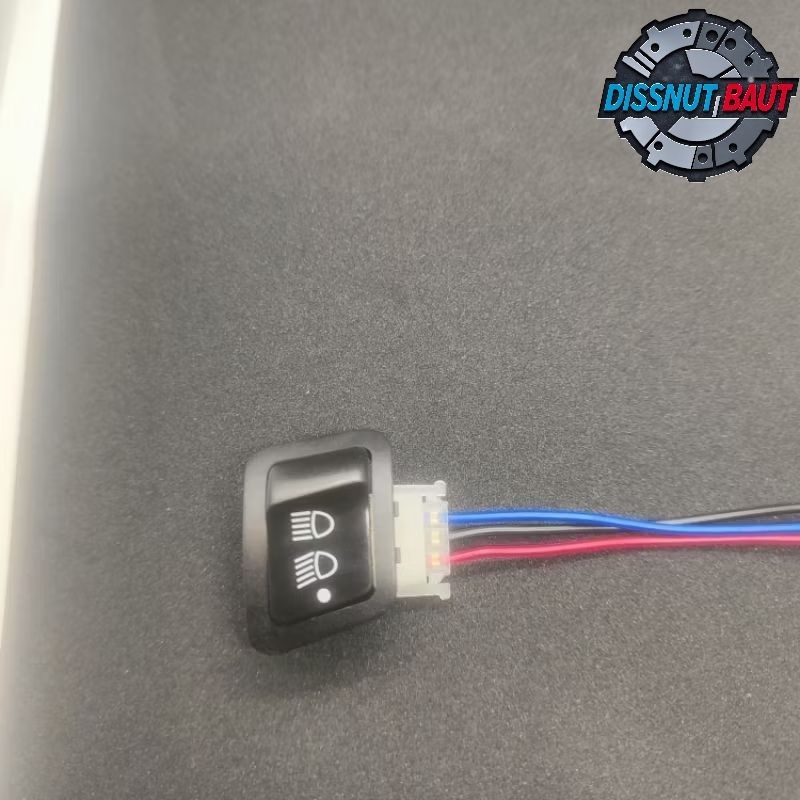 Saklar Lampu Tombol DIM 3 Titik Revo / Beat FI / Blade New / Vario 125 + Soket Tombol 3 Kabel