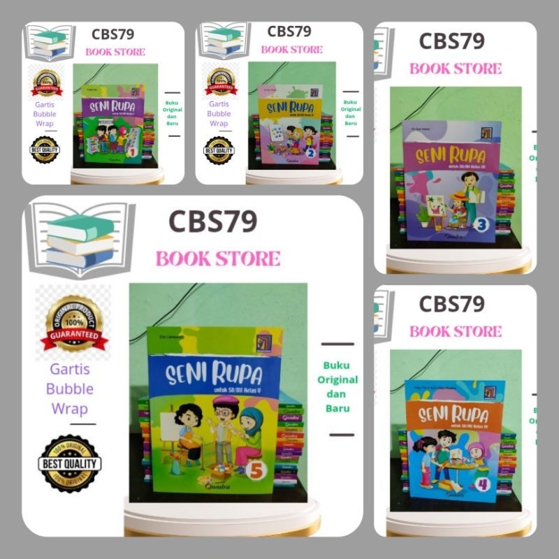 Buku Seni Rupa Kelas 1,2,3,4,5,6 SD Kurikulum Merdeka Quadra