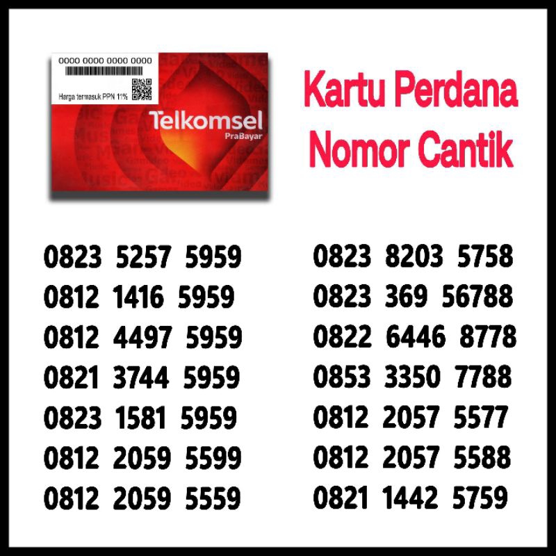 PERDANA TELKOMSEL NOMOR CANTIK SIMPATI 5758 5757 5858 5959 MANGAN MANGAN