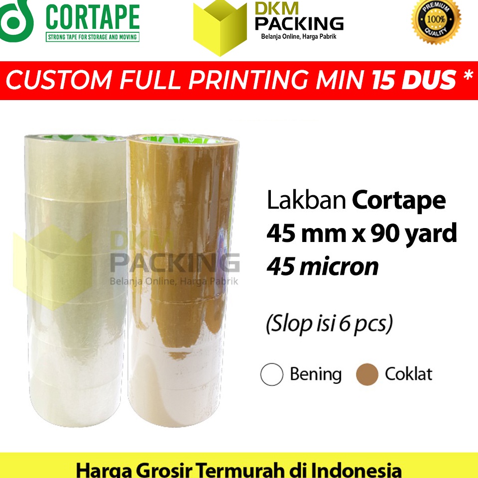

KODE H7J Lakban 45mm x 9yard CORTAPE Plakban Isolasi PREMIUM TERMURAH SELOP