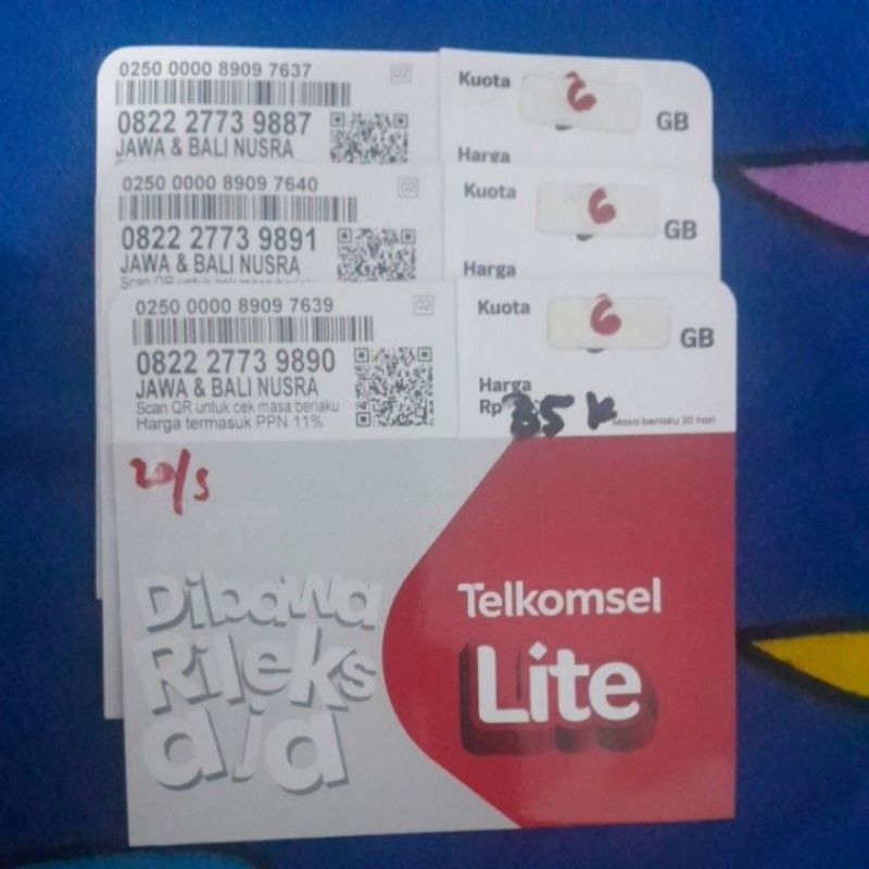 Perdana Telkomsel 6 GB