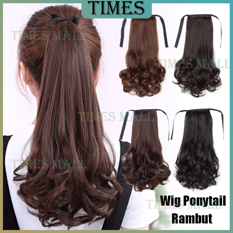 KODE F4B Wig Ponytail Anak RambutRambut Palsu Anak Hair ClipPonytail Curly TaliPonytail Anak Curly T