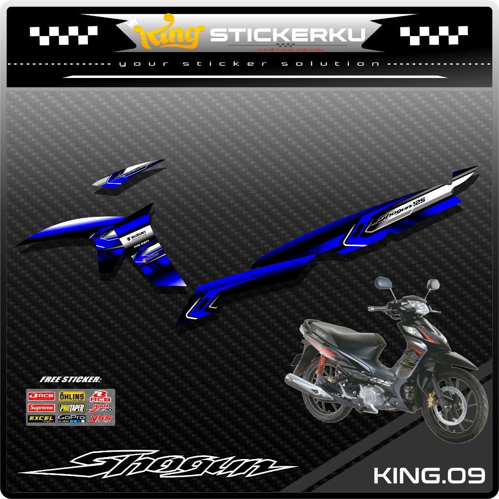 Stiker Striping Shogun SP 125 Robot Sticker Variasi Suzuki Shogun SP 125 Motif Grafis. KS.09