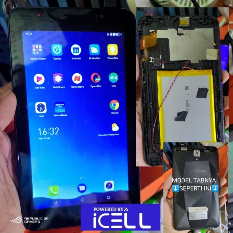 LCD ADVAN TAB7 MODEL 7039