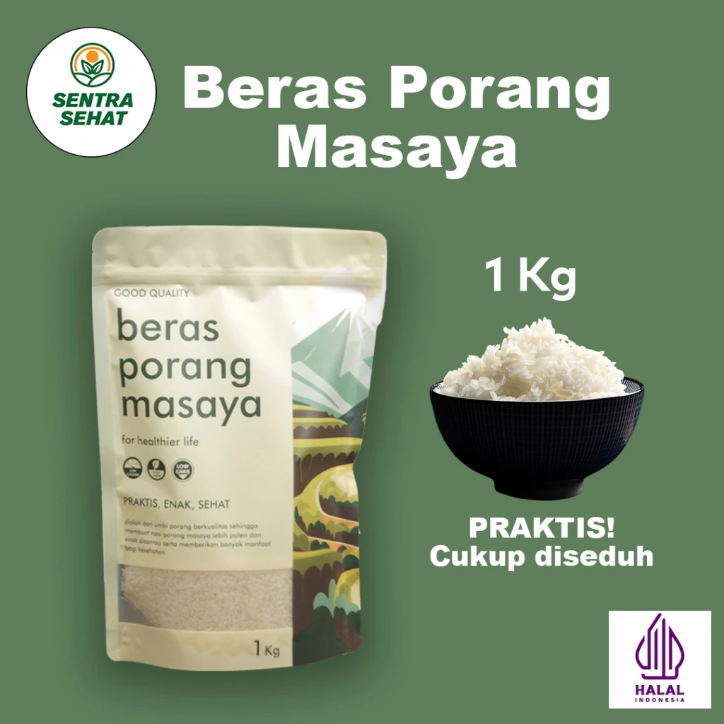 

Ready Stok Beras Porang Masaya Kemasan 1KG Original