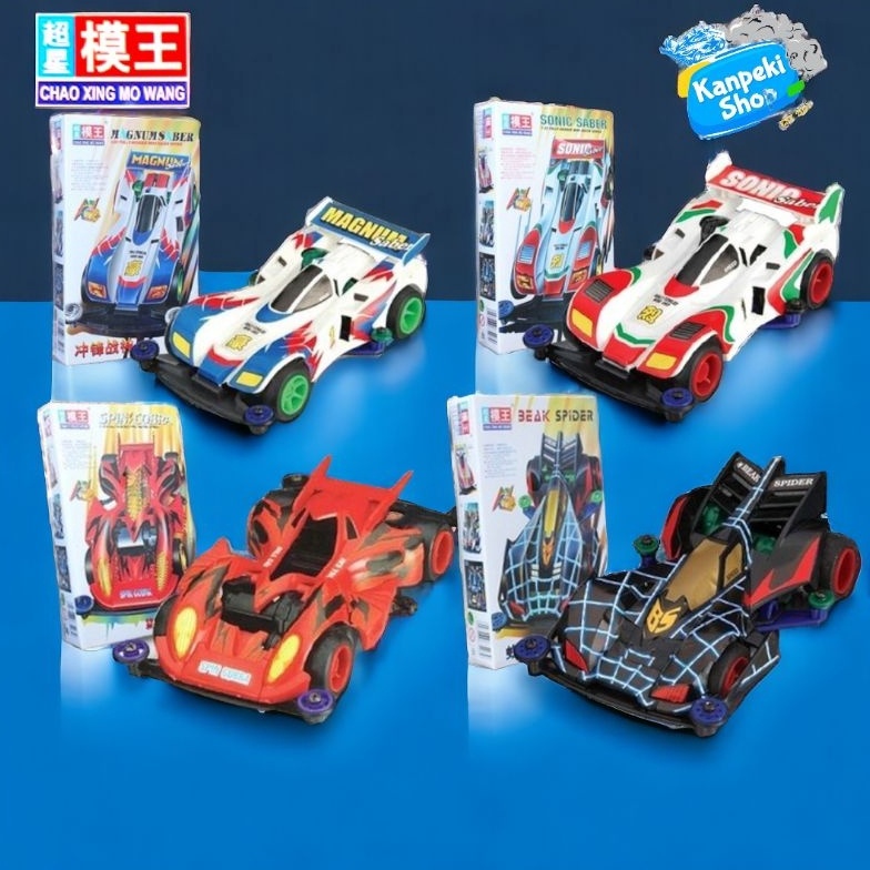 KODE X34K Rep Tamiya Mini 4wd Merk ChaoXing MoWang X Auldey Lets And Go Series  Tamiya Murah siap ba