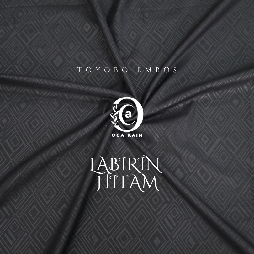 Kain Katun Toyobo Embos Labirin | Kotak Tahu Besar | Kain Embos | Harga per 50cm