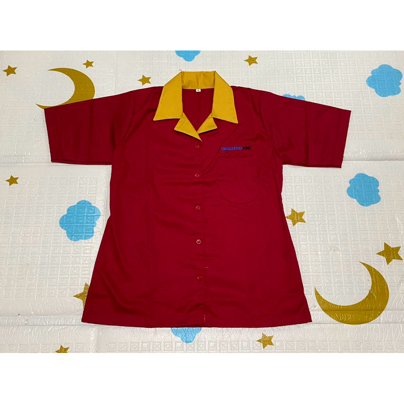 BAJU SERAGAM PABRIK QC HWI seragam pabrik wanita baju kerja seragam pabrik warna merah