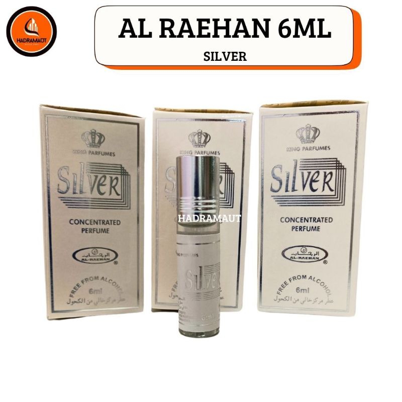 parfum Al Raehan 6ml silver cocok untuk sholat halal non alkohol mirip al rehab man laki-laki