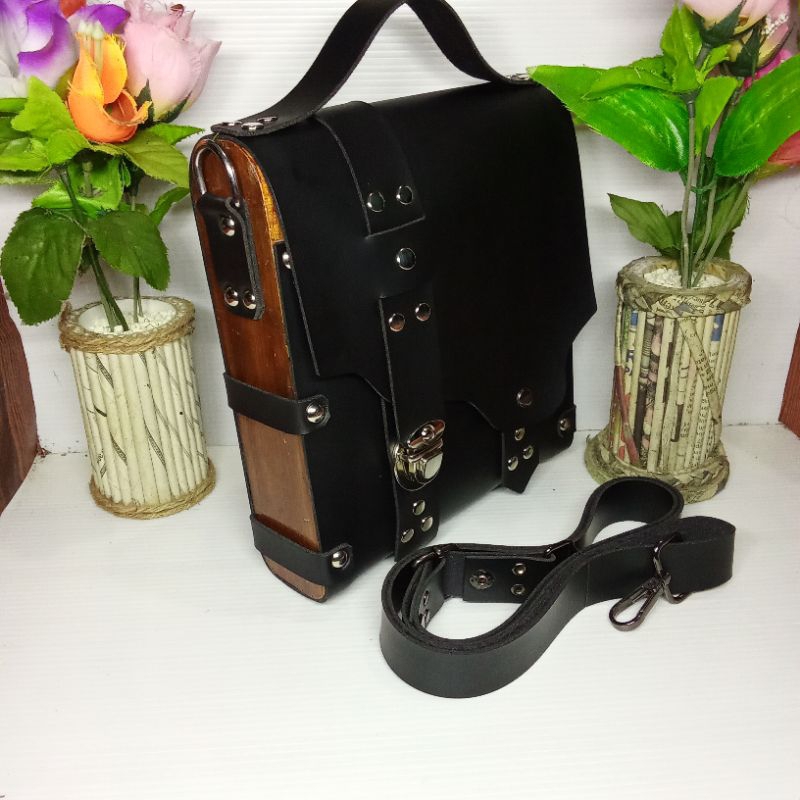 tas kayu,tas kulit,tas pria,paket kak andan