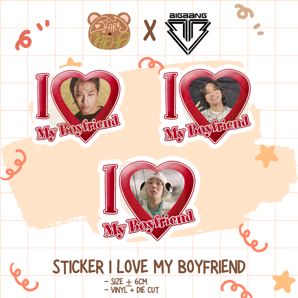 

[READY STOCK] Sticker I love My Boyfriend BIGBANG
