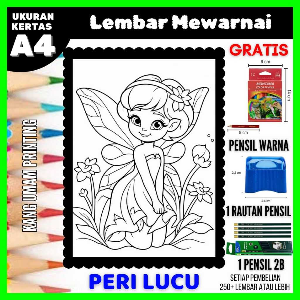 

Lembar Mewarnai Gambar Peri Lucu / imut Untuk Semua Usia Bagian 04, Sketsa, Drawing,Coloring,Lukisan