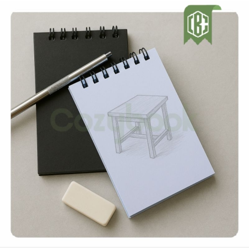 

Notebook B7 Mini Isi 50 Lembar Ring Spiral Buku Saku Cover Brown & Black