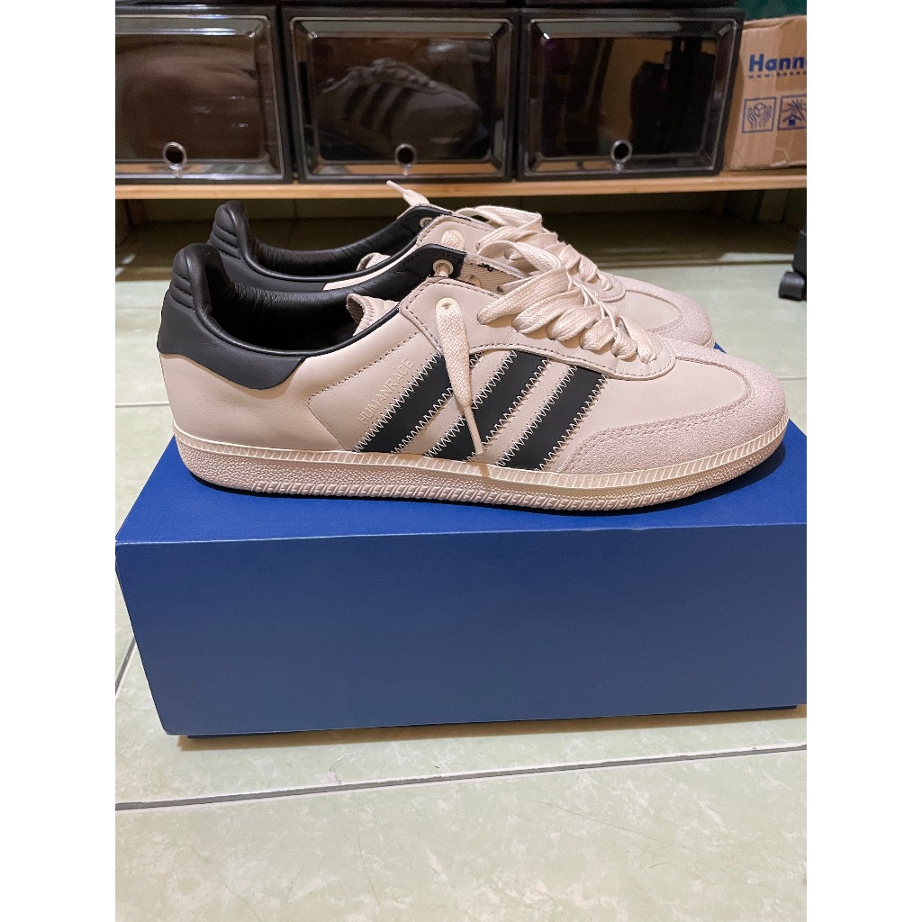 Sepatu Adidas Samba x Pharrell Williams Human Race - Core Black - Original - VNDS - Size US 8.5